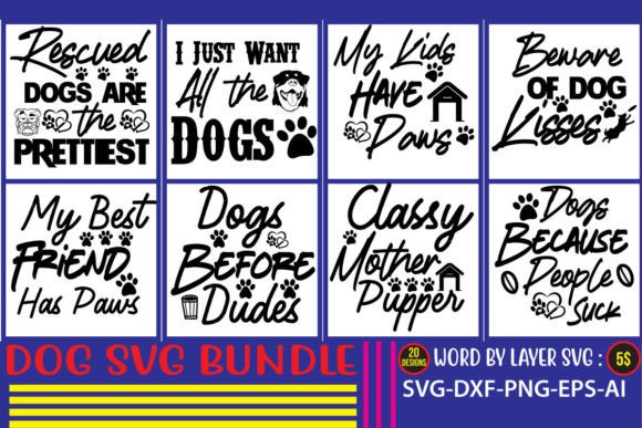 DOG SVG BUNDLE: 20 Dog Designs Reviewed