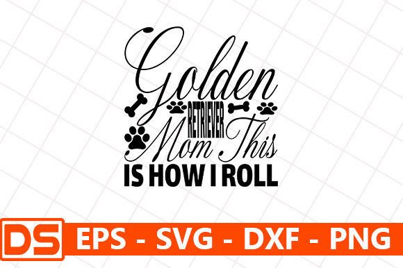 Golden Retriever Mom SVG Design