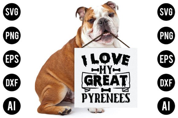 I Love My Great Pyrenees Dog SVG Design Review